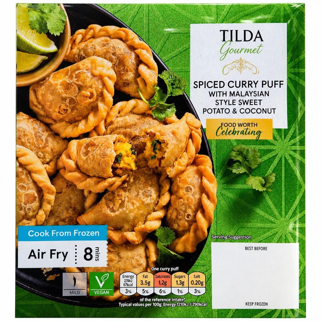 Tesco 10 Crispy Spiced Curry Puffs 250g