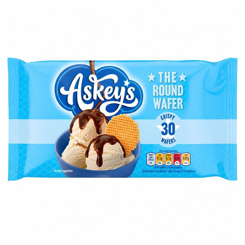 Askey's 30 x The Round Crispy Wafer 60g
