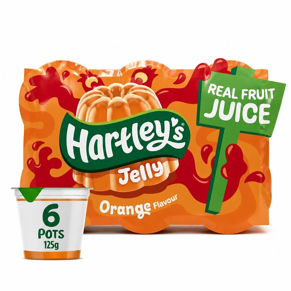 Hartley's 6 x 125g Orange Flavour Jelly