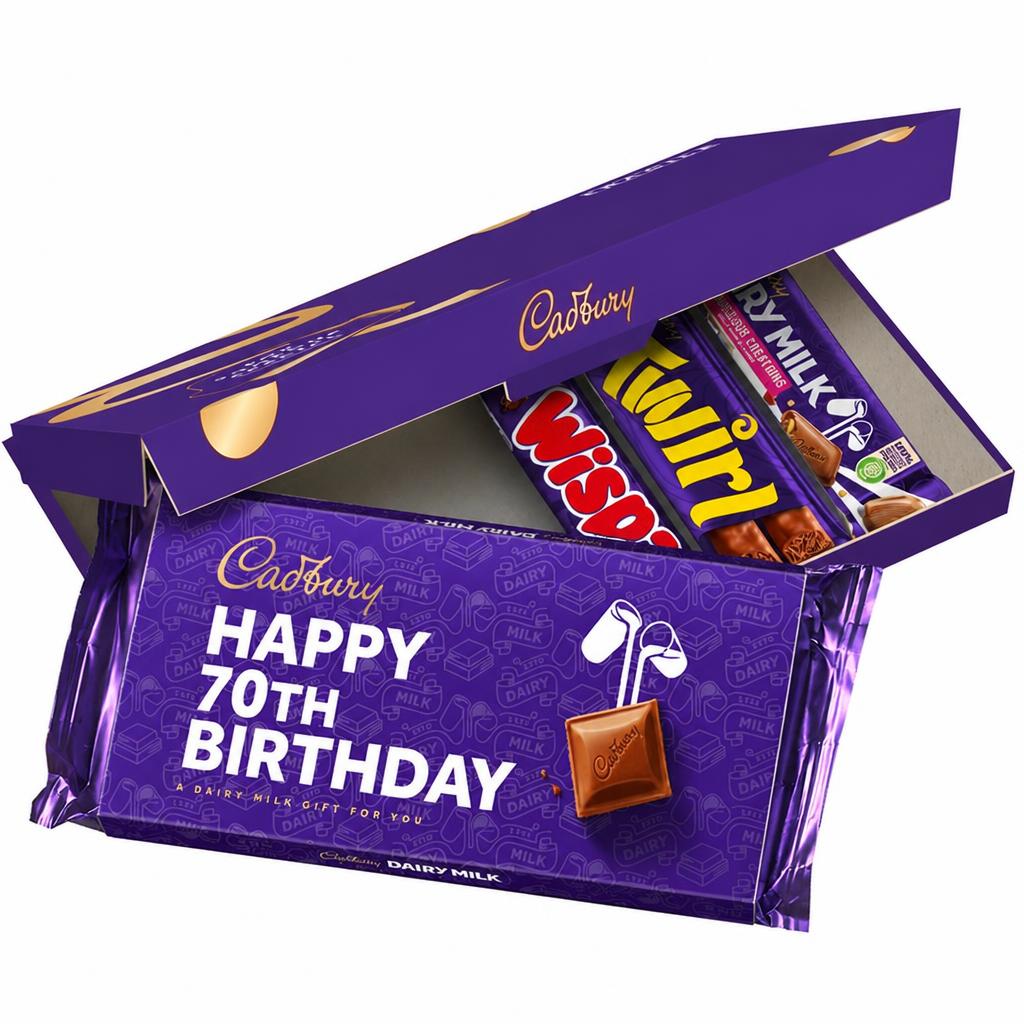 Cadbury Happy 70th Birthday Letterbox Chocolate Gift