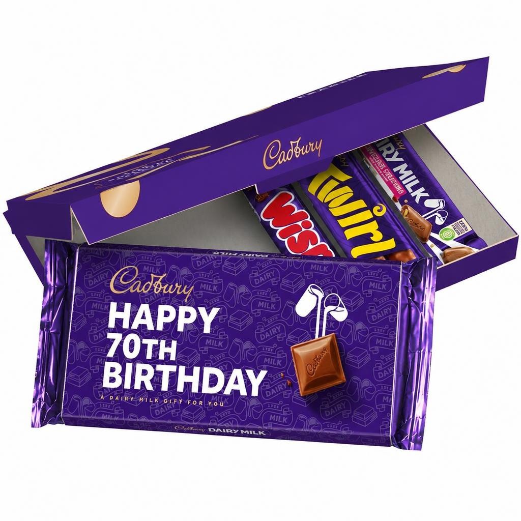 Cadbury Happy 70th Birthday Letterbox Chocolate Gift