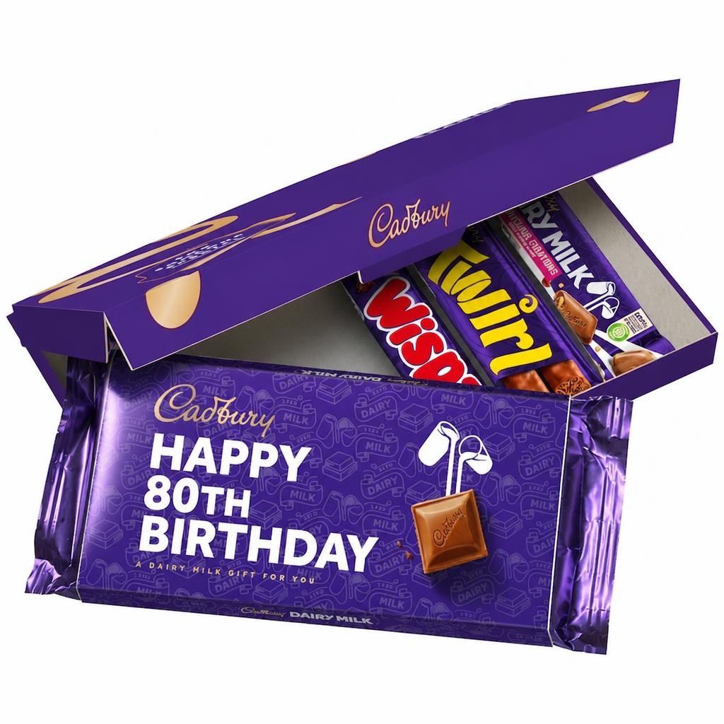 Cadbury Happy 80th Birthday Letterbox Chocolate Gift