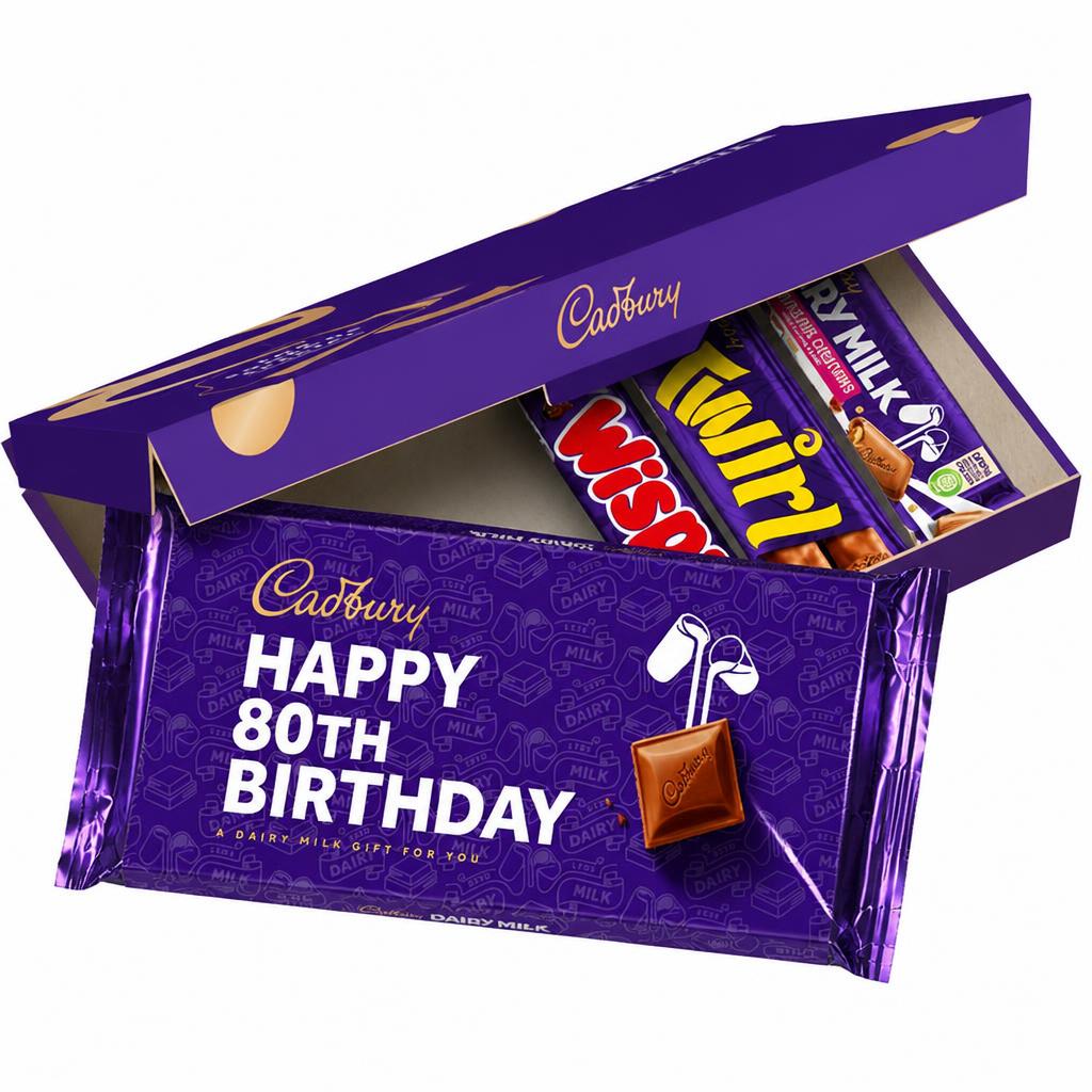 Cadbury Happy 80th Birthday Letterbox Chocolate Gift