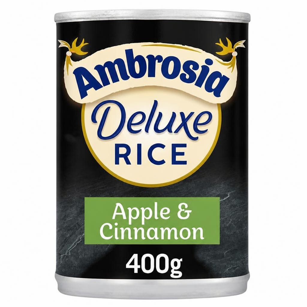 Ambrosia 400g Deluxe Apple & Cinnamon Rice Pudding Dessert Can