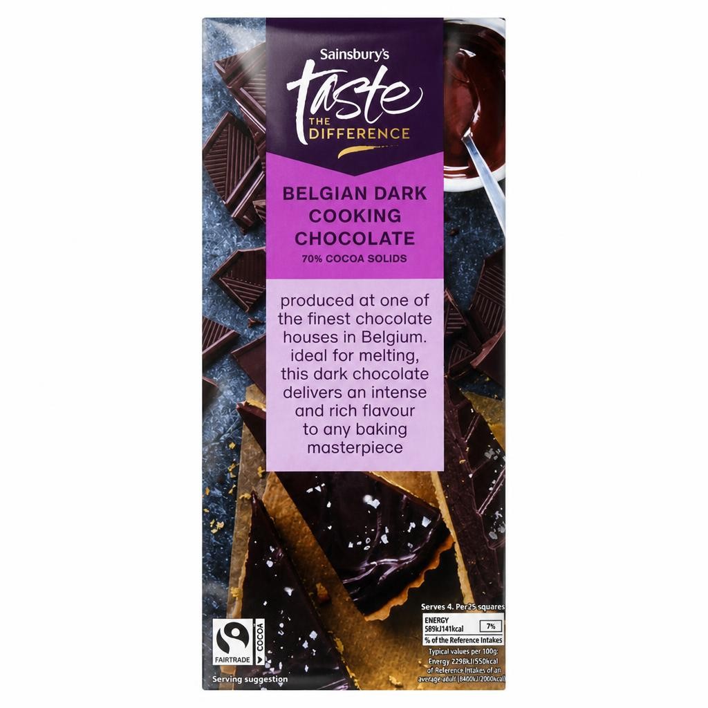 Sainsbury's Dark 70% Cooking Chocolate, Taste the Difference