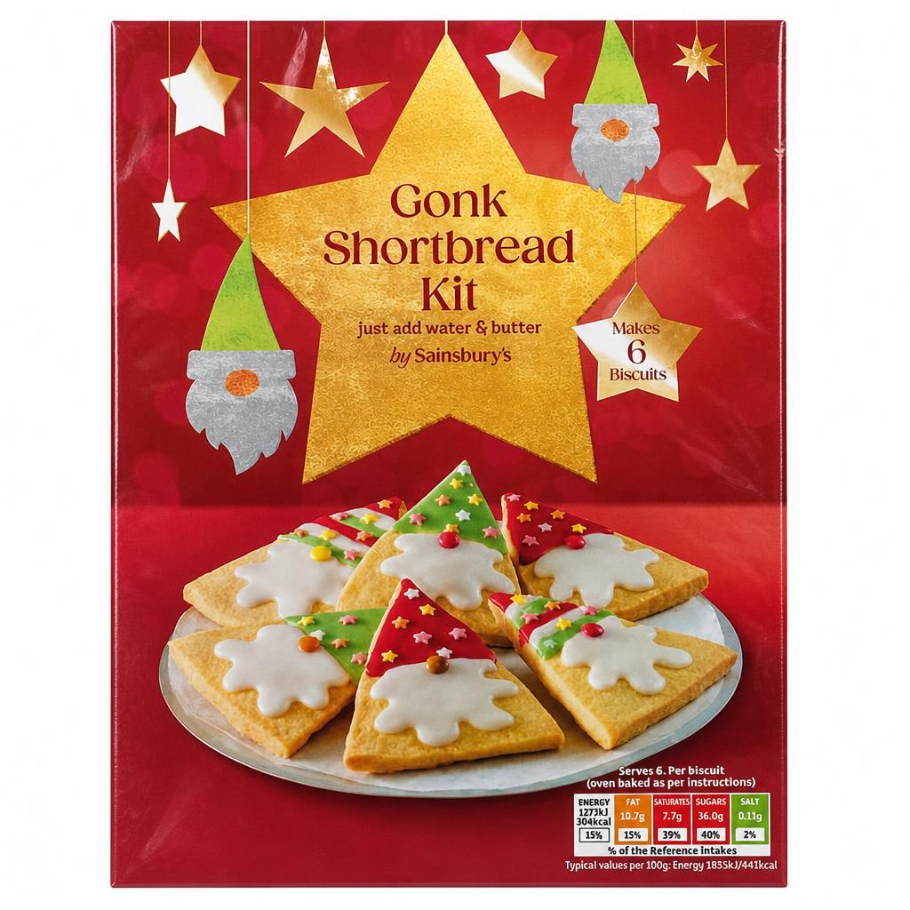 Sainsbury's 320g Gonk Shortbread Kit