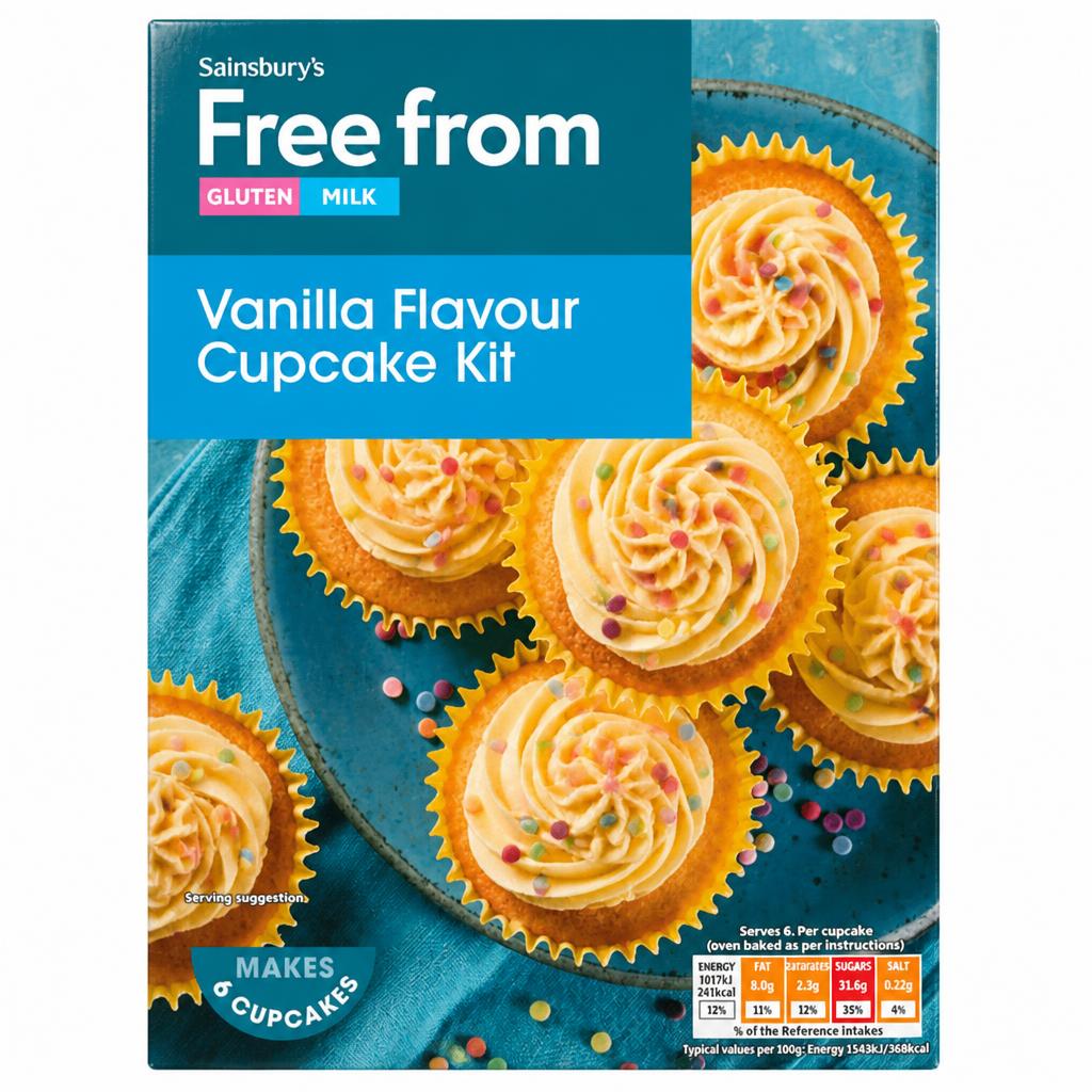 Sainsbury's Free From 285g Vanilla Flavour Cupcake Baking Kit