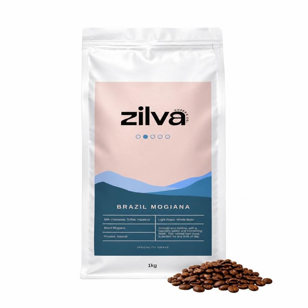 Zilva Brazil Mogiana Speciality Coffee Beans - Light Roast - 1Kg