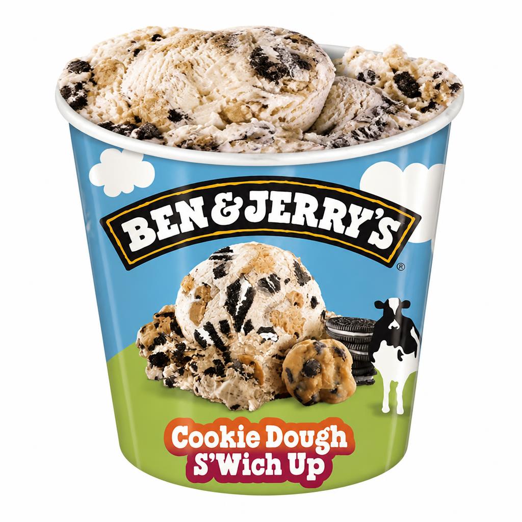 Ben & Jerry's Cookie Dough S'wich Up Vanilla Ice Cream Tub 465 ml