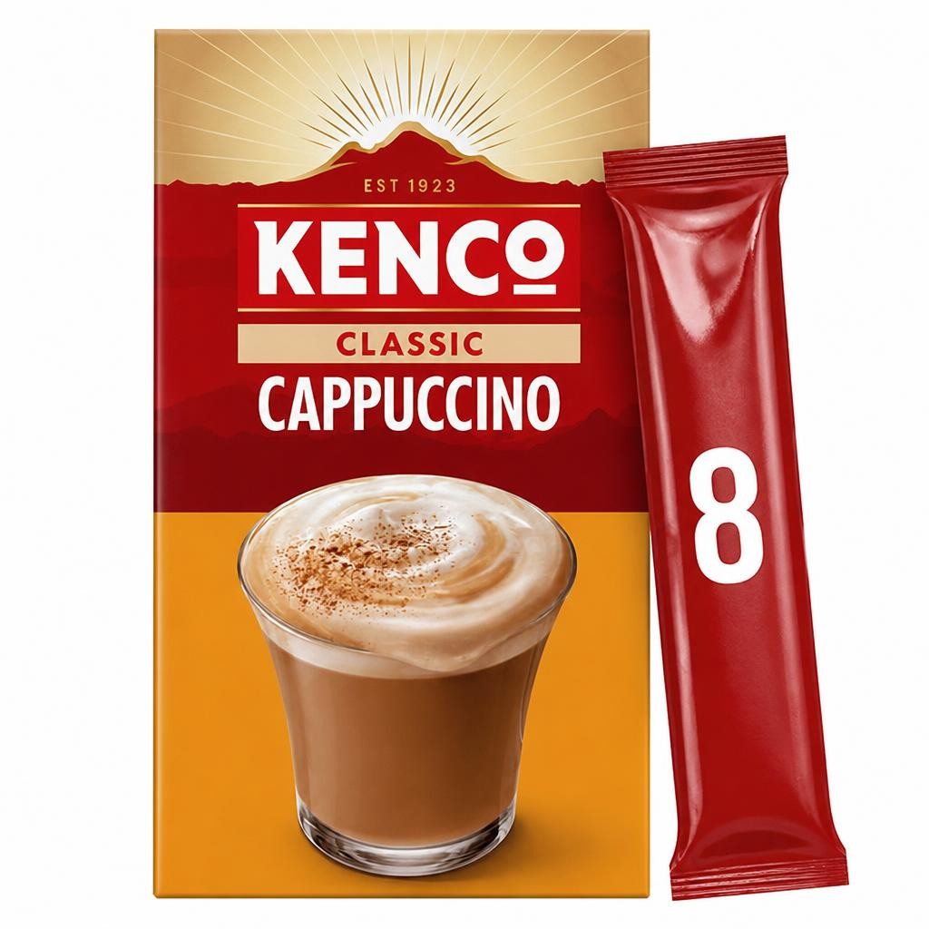 Kenco Cappuccino Instant Coffee x8 Sachets