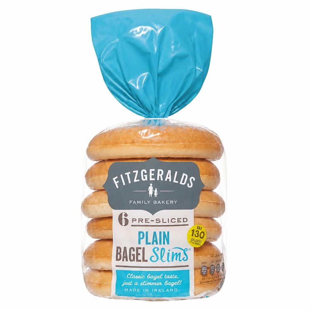Fitzgeralds Plain Bagel Slims 6s