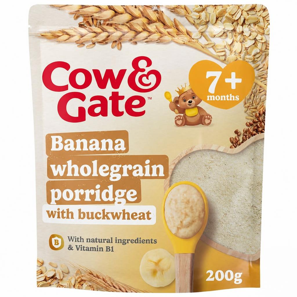 Cow & Gate Multigrain Banana Porridge Baby Cereal 200g