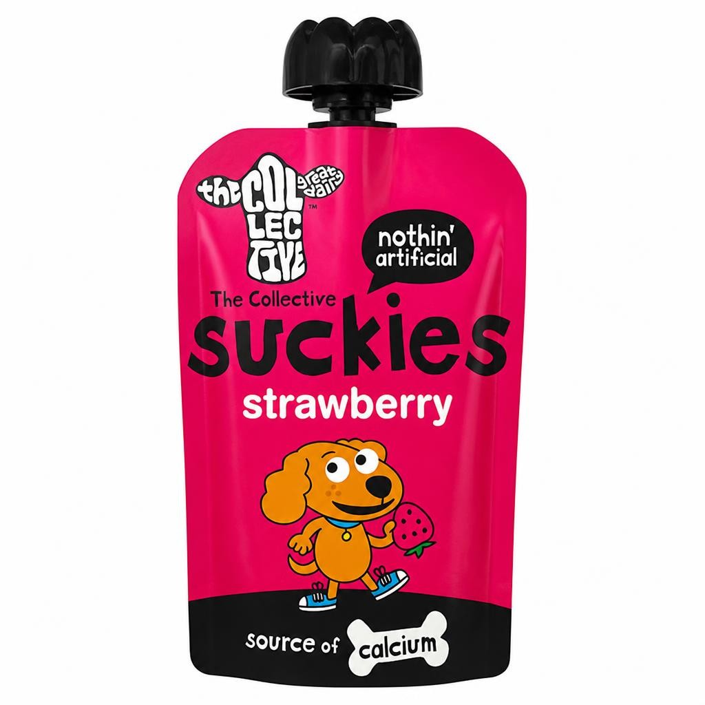 The Collective Suckies Strawberry Kids Yoghurt Pouch 90g