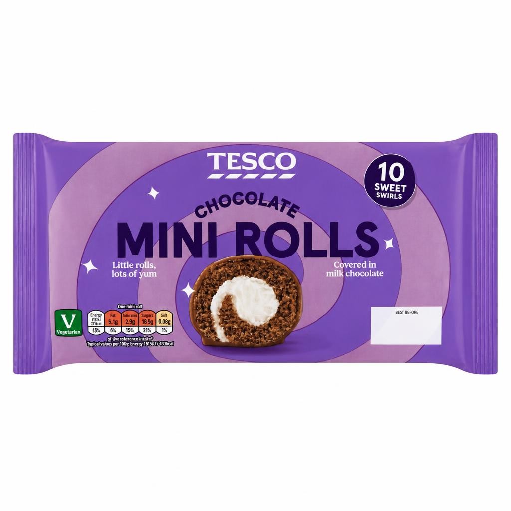 Tesco Chocolate 10 Mini Rolls