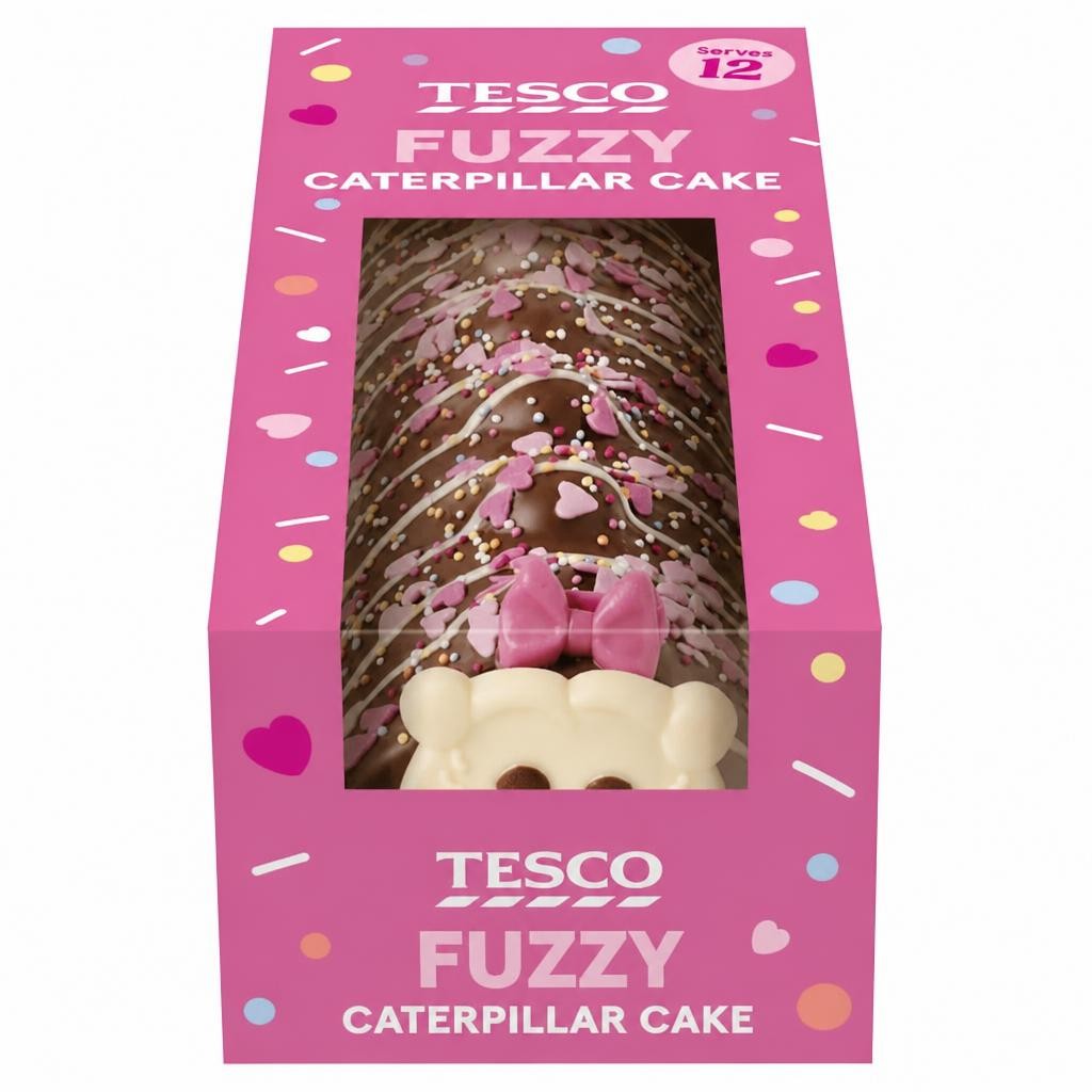 Tesco Fuzzy Caterpillar Cake