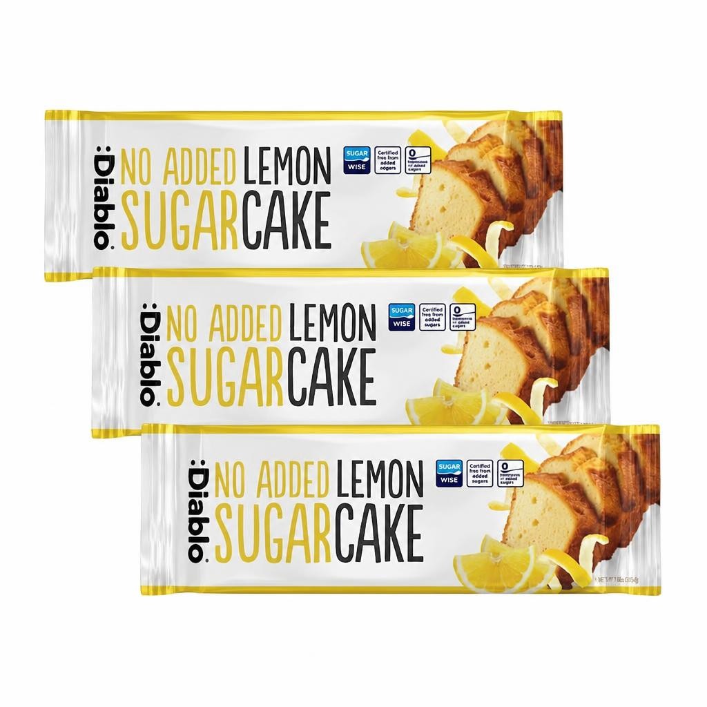 Diablo No Added Sugar Lemon Cake 200g 3 Pack