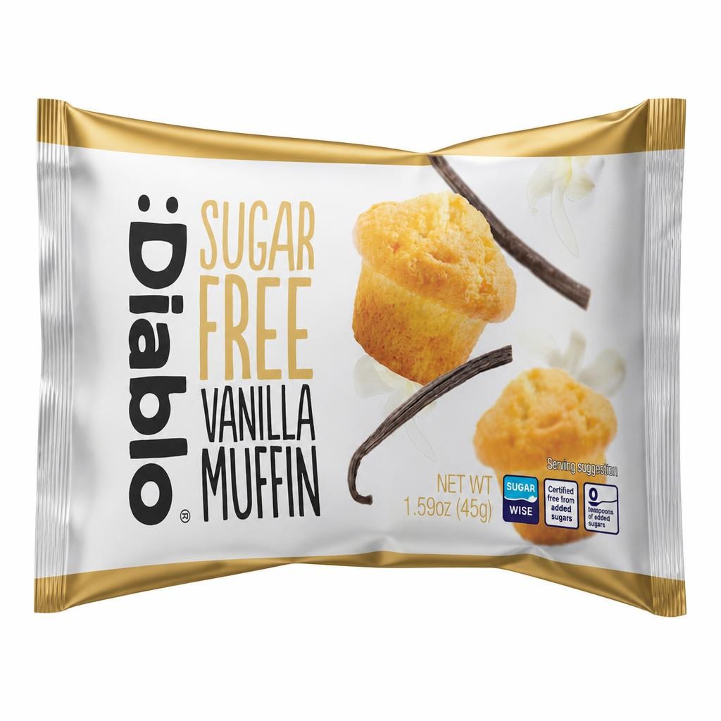 Diablo Sugar Free Vanilla Muffin 45g
