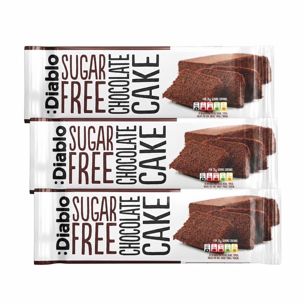 Diablo Sugar Free Chocolate Cake 200g 3 Pack
