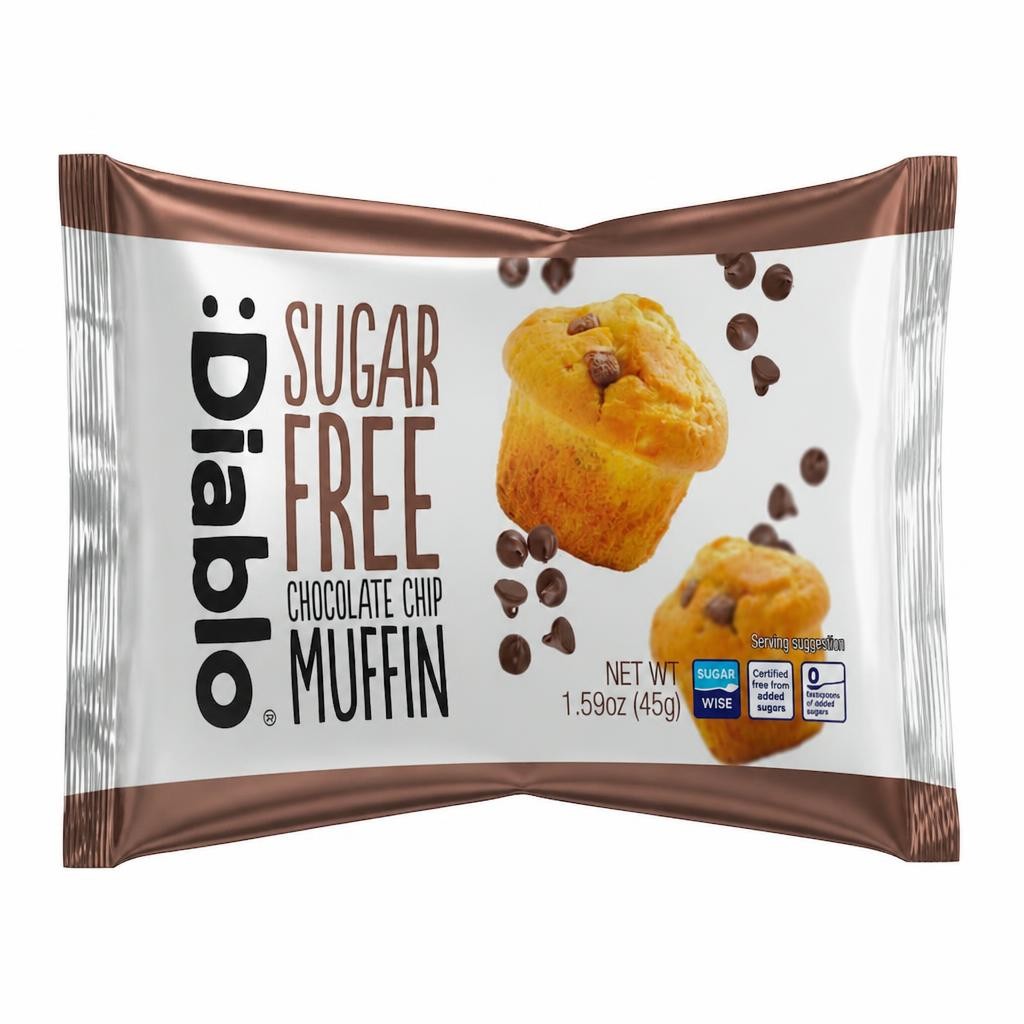 Diablo Sugar Free Chocolate Chip Muffin 45g
