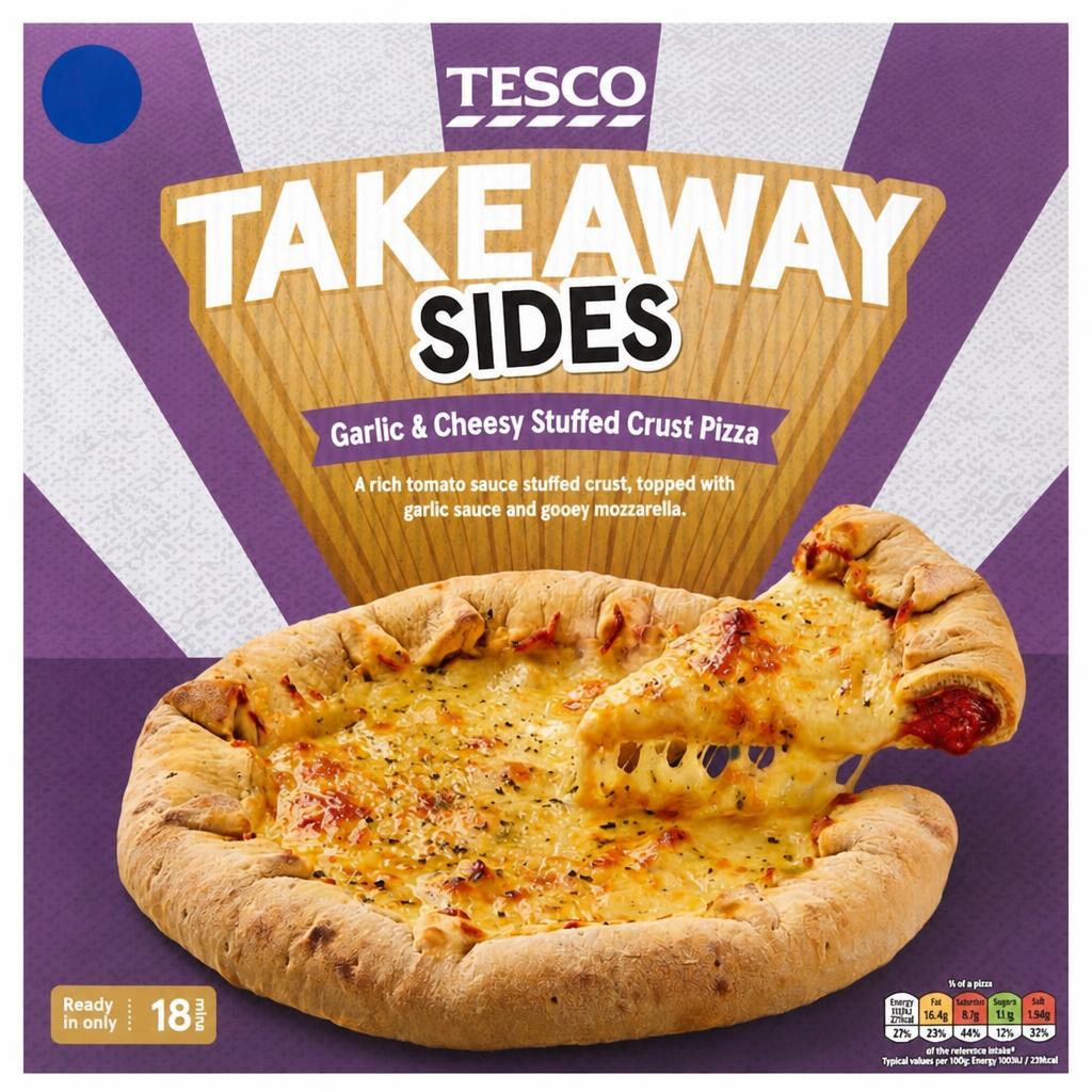 Tesco Takeaway Sides Garlic Cheese Pizza Bread 445g