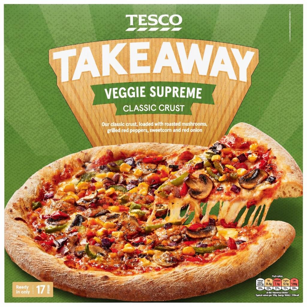 Tesco Takeaway Veg Supreme Pizza 491g