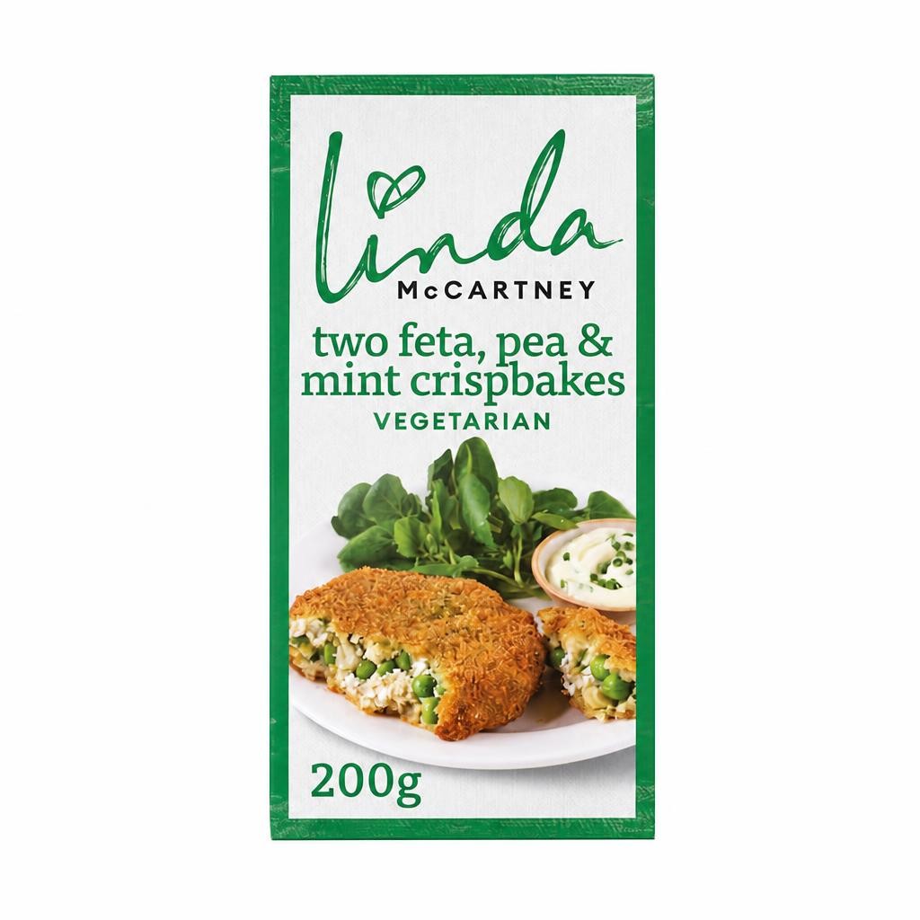 Linda McCartney 2 Feta, pea & Mint Crispbakes 200g
