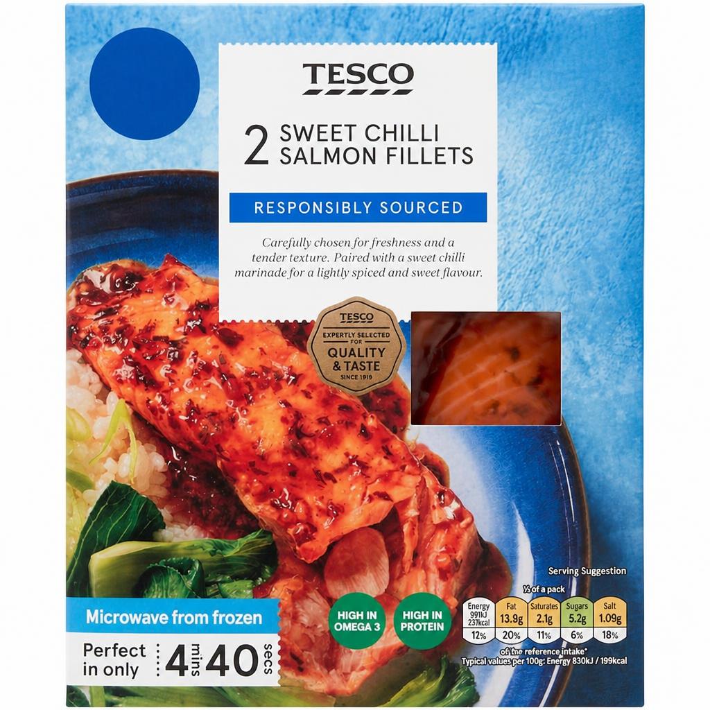 Tesco 2 Sweet Chilli & Salmon fillet 240g