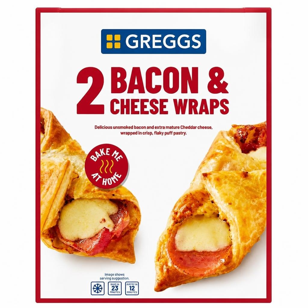 Greggs 2 Bacon & Cheese Wrap 202g