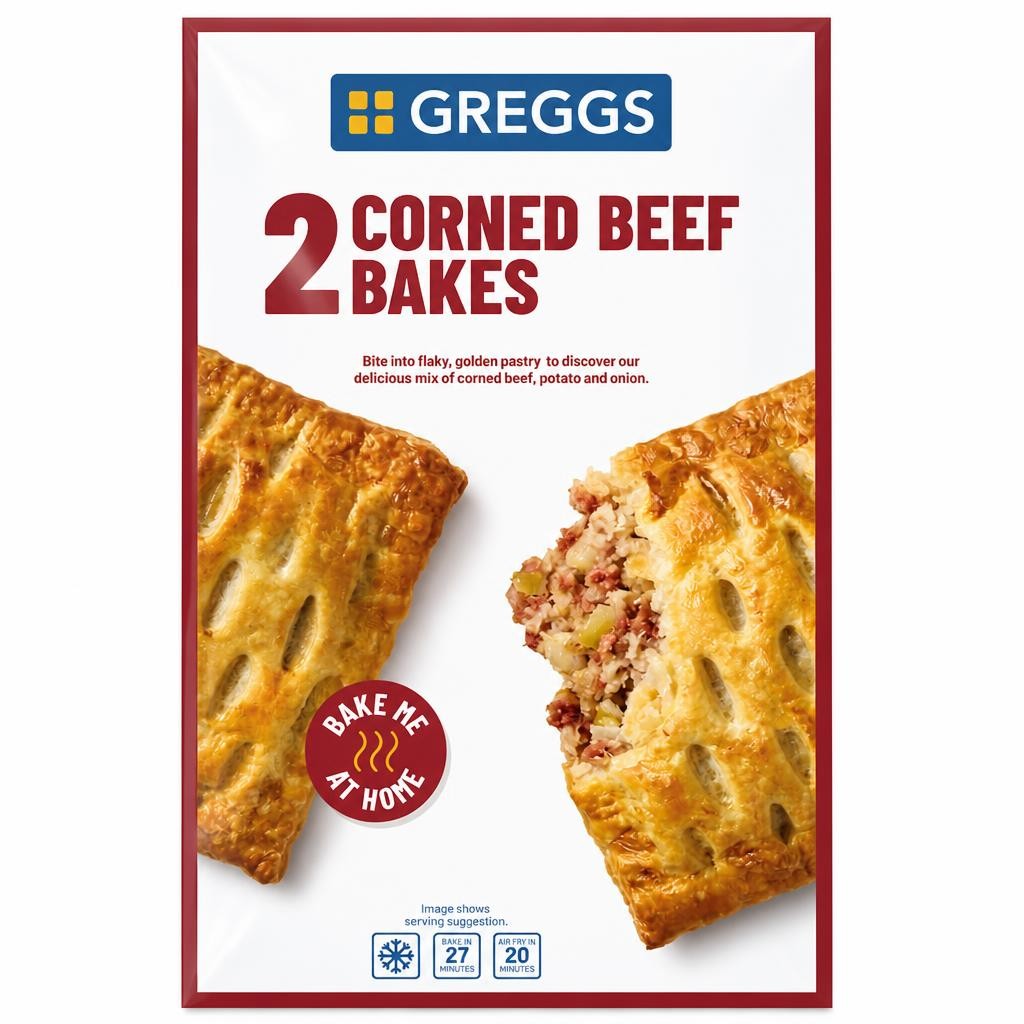 Greggs 2 Corned Beef Bakes 290g