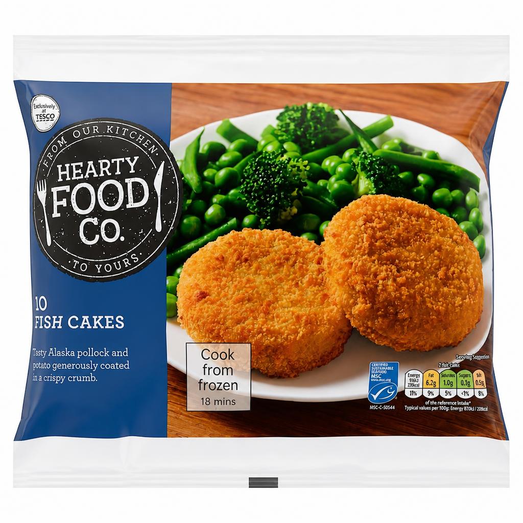 Hearty Food CO 10 Fishcakes 500g