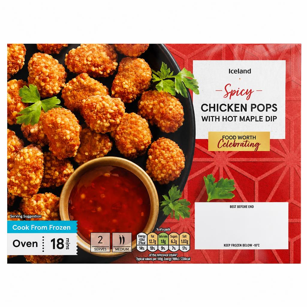 Tesco Spiced Chicken Pops with Hot Maple Dip 240g