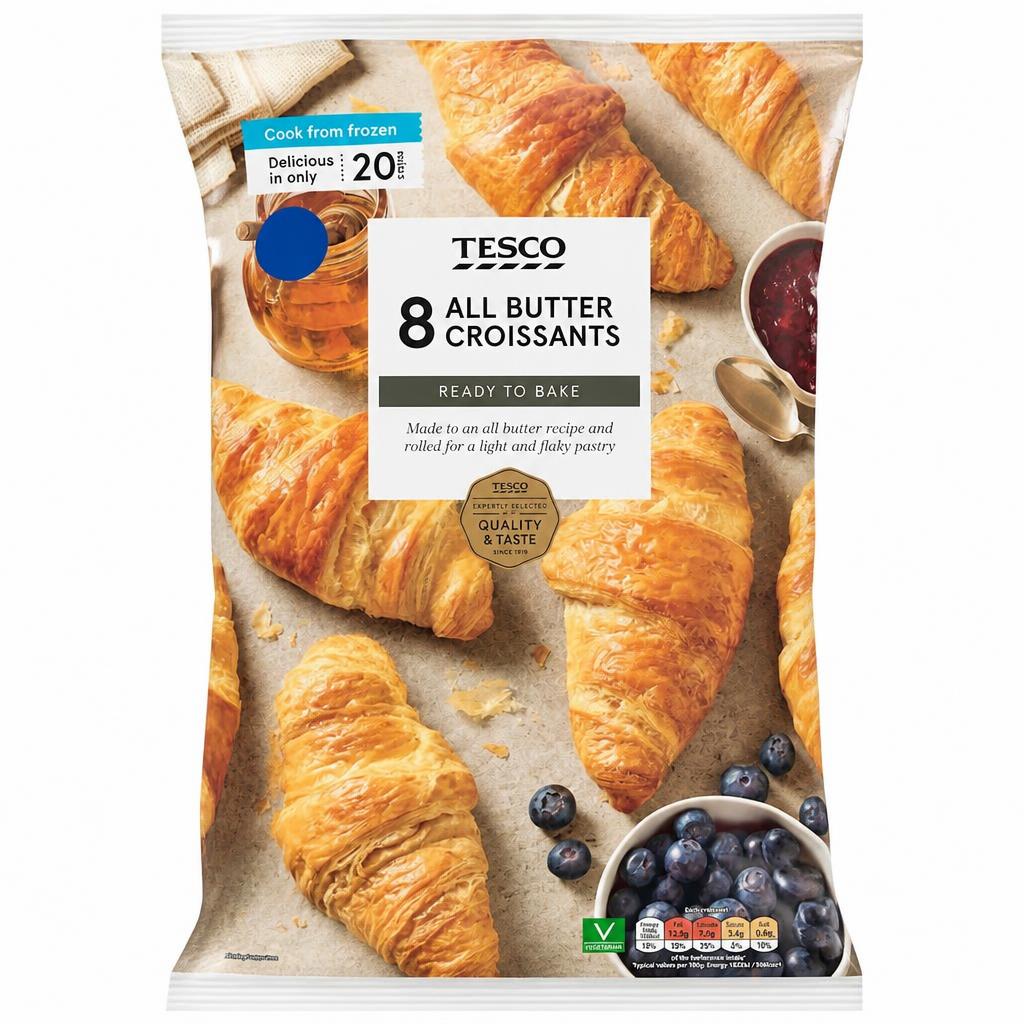 Tesco 8 All Butter Croissants 400g