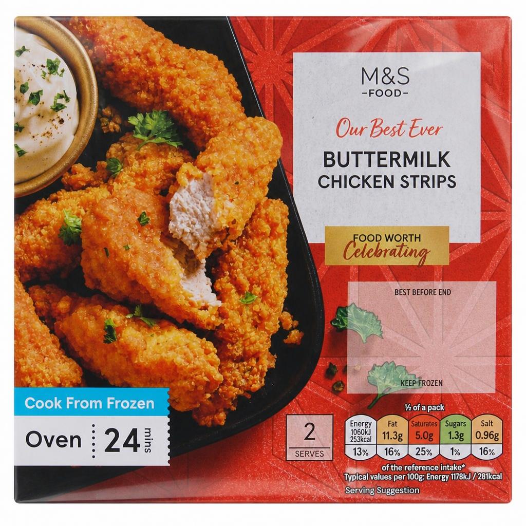 Tesco Crispy Buttermilk Chicken Strips 200g