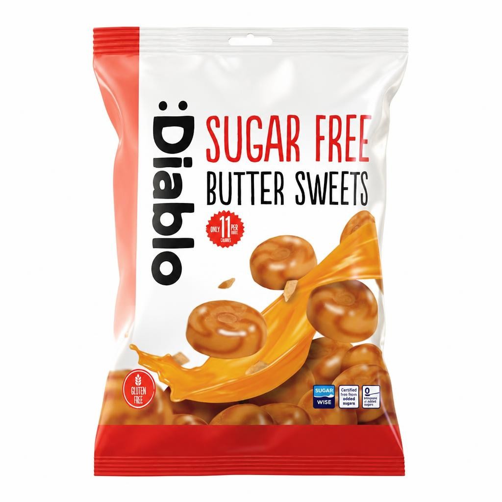 Diablo Sugar Free Butter Sweets 75g