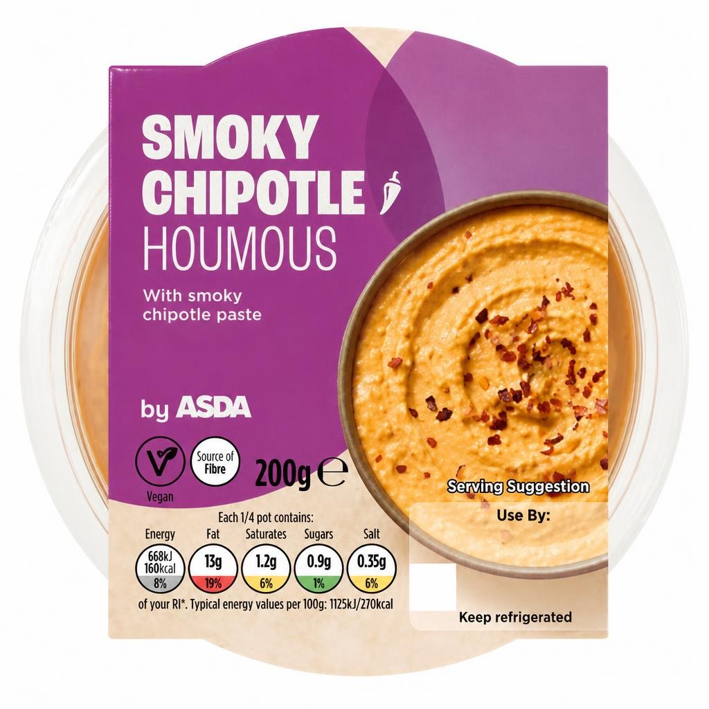 ASDA Smoky Chipotle Houmous 200g