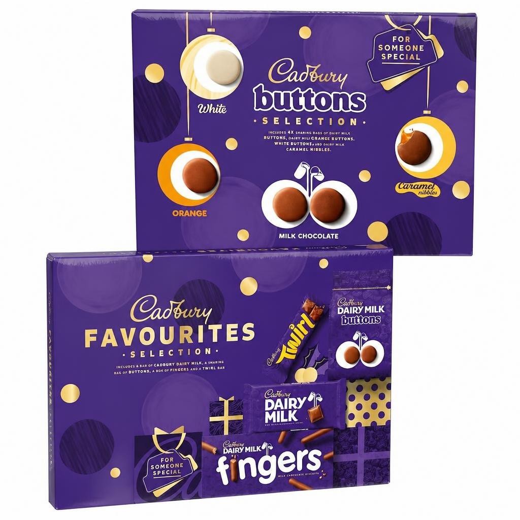 Dairy Milk Favourites & Buttons Selection Boxes (Bundle of 2)