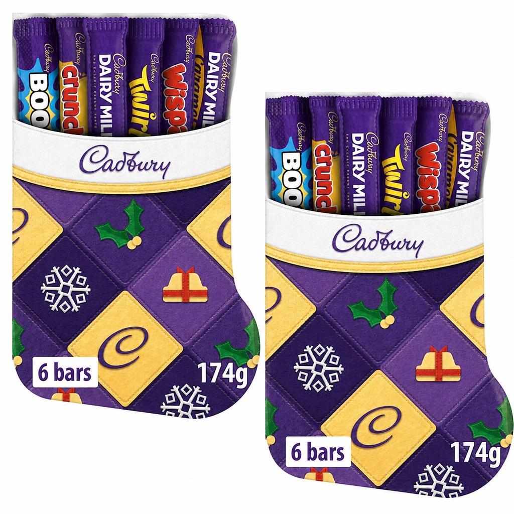 Cadbury Dairy Milk Christmas Stocking Selection Box 174g (Bundle of 2)
