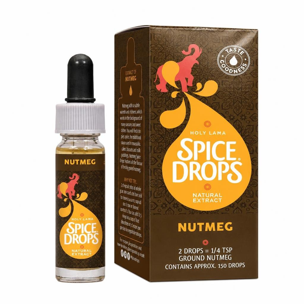 Spice Drops Nutmeg Natural Extract 5ml – Food Flavouring for Baking, Desserts & Cooking