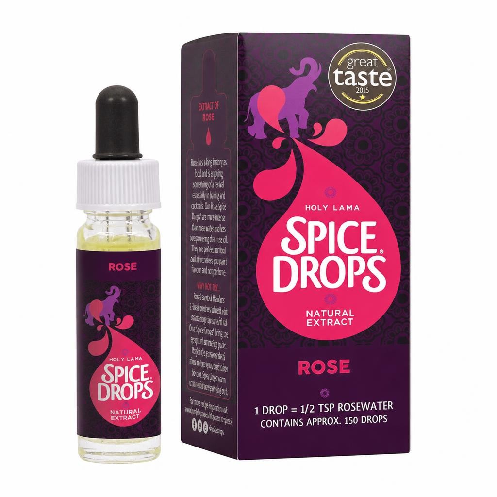 Spice Drops Rose Natural Extract 5ml – Concentrated Flavouring for Baking, Desserts, Syrups & Cooking