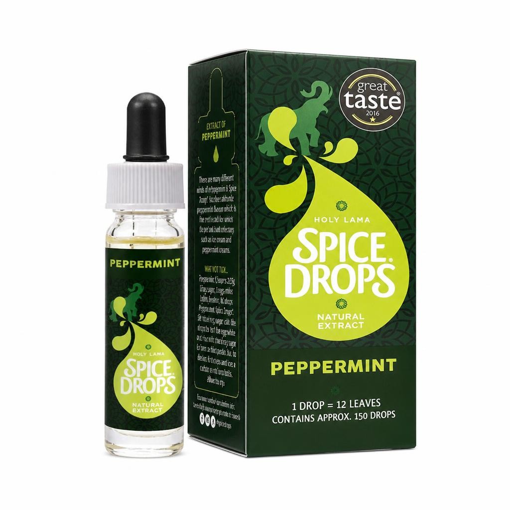 Spice Drops Peppermint Natural Extract 5ml – Concentrated Flavoring for Drinks, Tea, Desserts & Baking