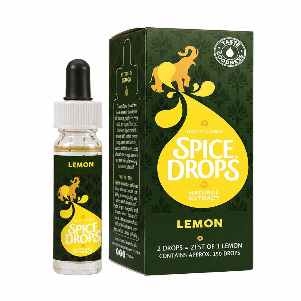 Spice Drops Lemon Zest Natural Extract 5ml – Concentrated Flavoring for Baking, Drinks, Desserts & Cooking