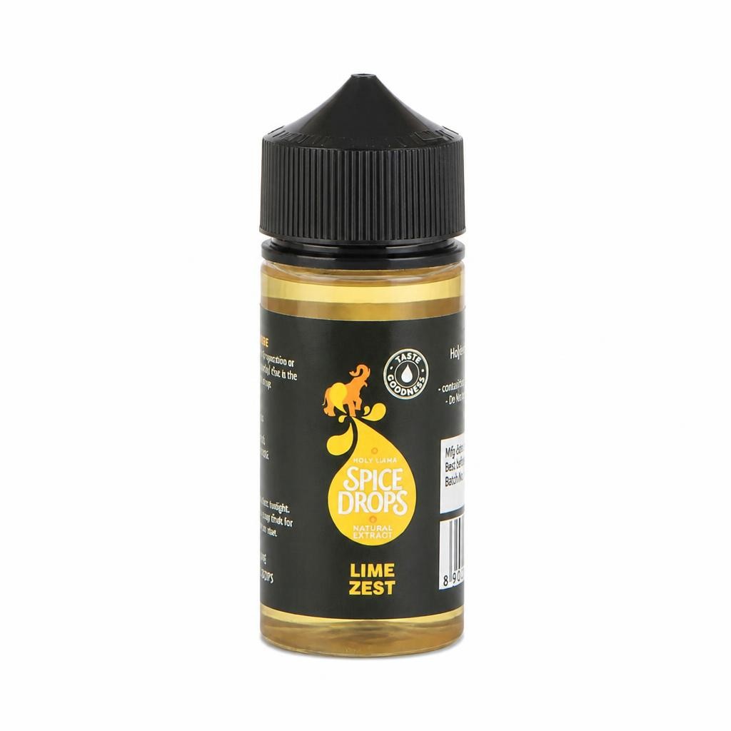 Spice Drops Lime Zest Food Flavouring 100ml – Liquid Flavouring for Baking, Drinks & Desserts