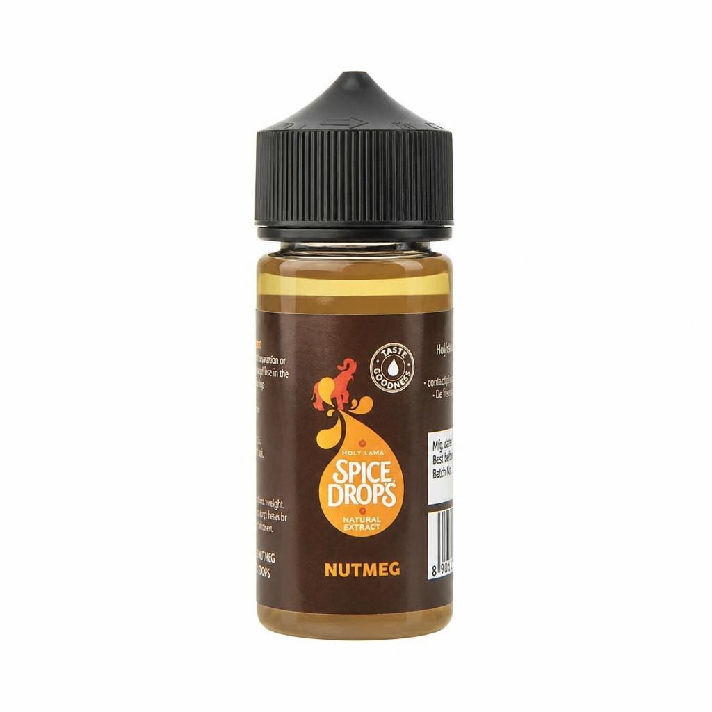 Spice Drops Nutmeg Food Flavouring 100ml – Liquid Flavouring for Baking, Drinks & Cooking