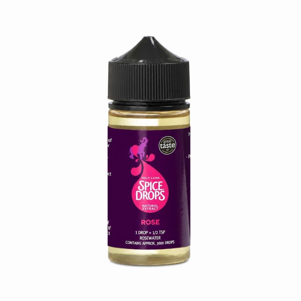 Spice Drops Rose Food Flavouring 100ml – Liquid Flavouring for Baking, Drinks & Desserts
