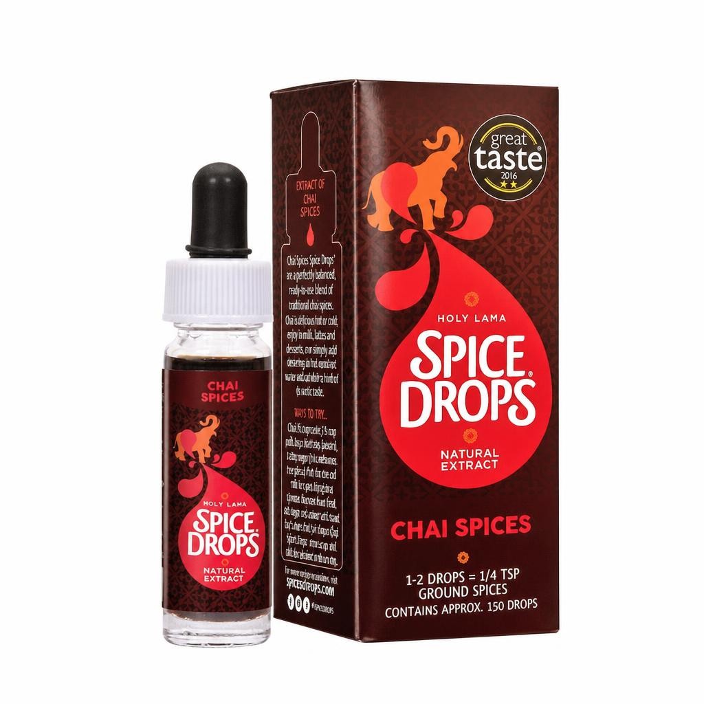 Spice Drops Chai Spices (Tea Masala) Natural Extract 5ml – Concentrated Flavoring for Tea, Coffee, Drinks & Baking