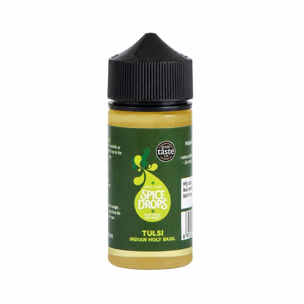 Spice Drops Tulsi (Holy Basil) Natural Extract 100ml – Concentrated Seasoning for Herbal Tea, Cooking & Drinks