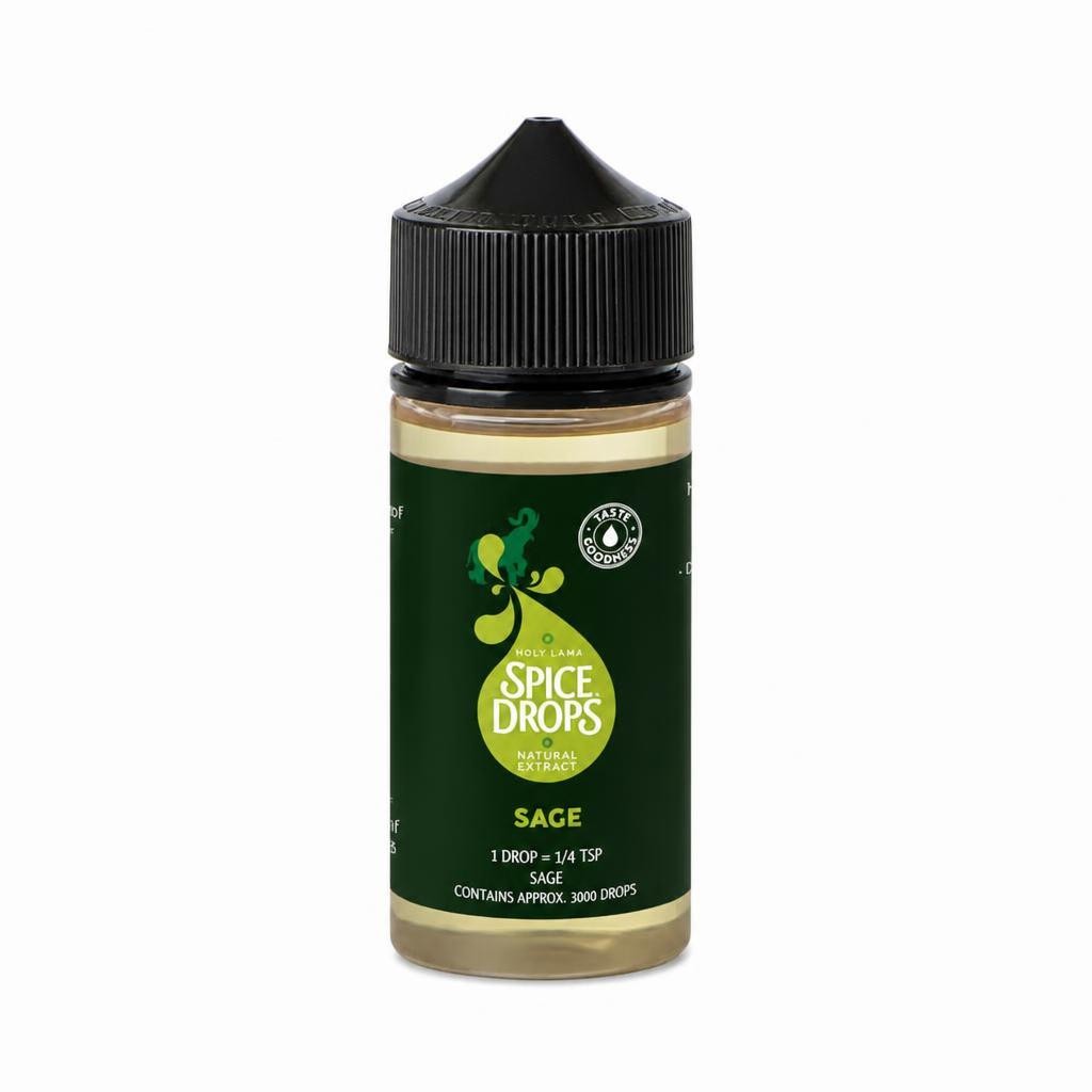 Spice Drops Sage Food Flavouring 100ml – Liquid Flavouring for Cooking, Sauces & Recipes