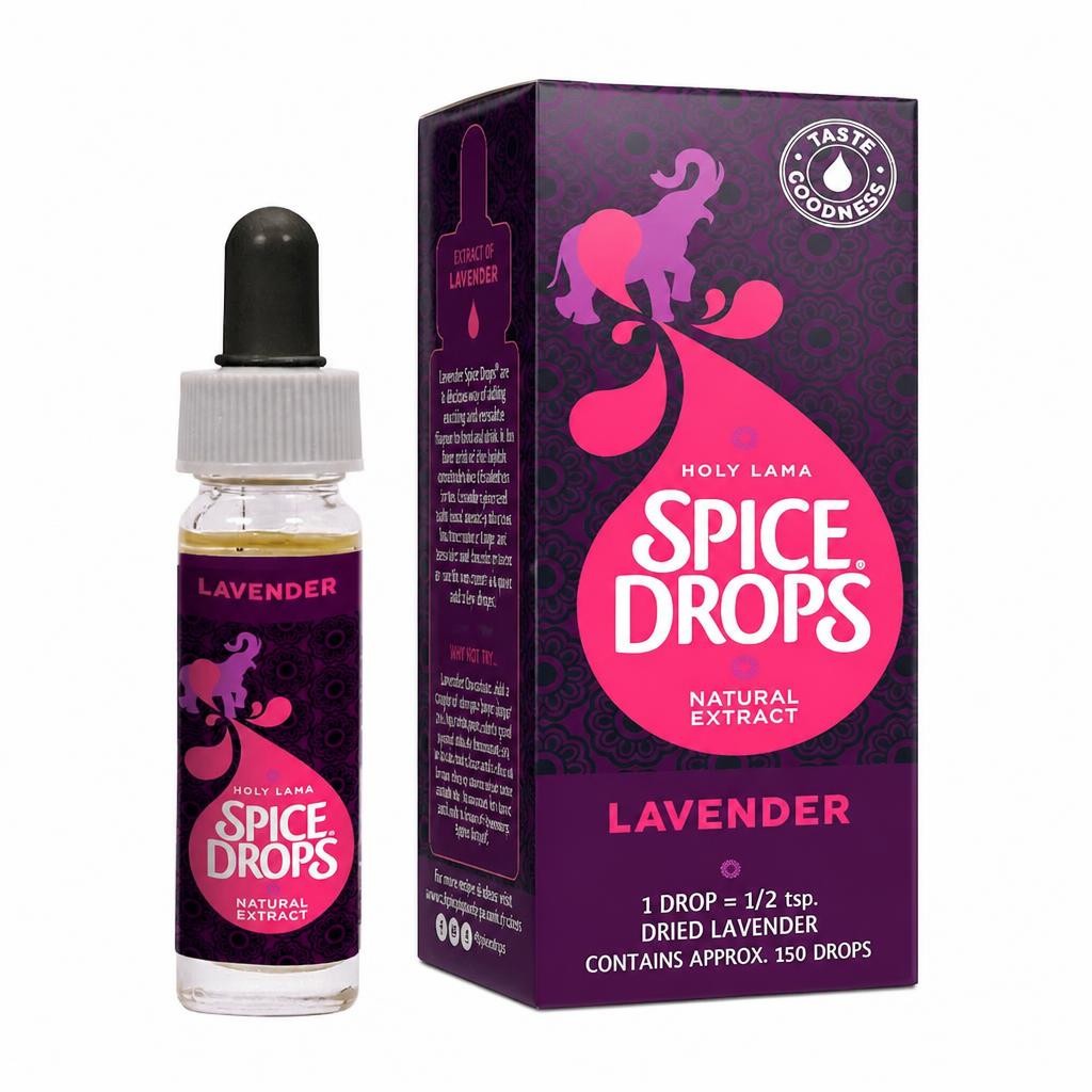 Spice Drops Lavender Natural Extract (Lavender Oil) 5ml – Concentrated Flavoring for Baking, Desserts, Drinks & Tea