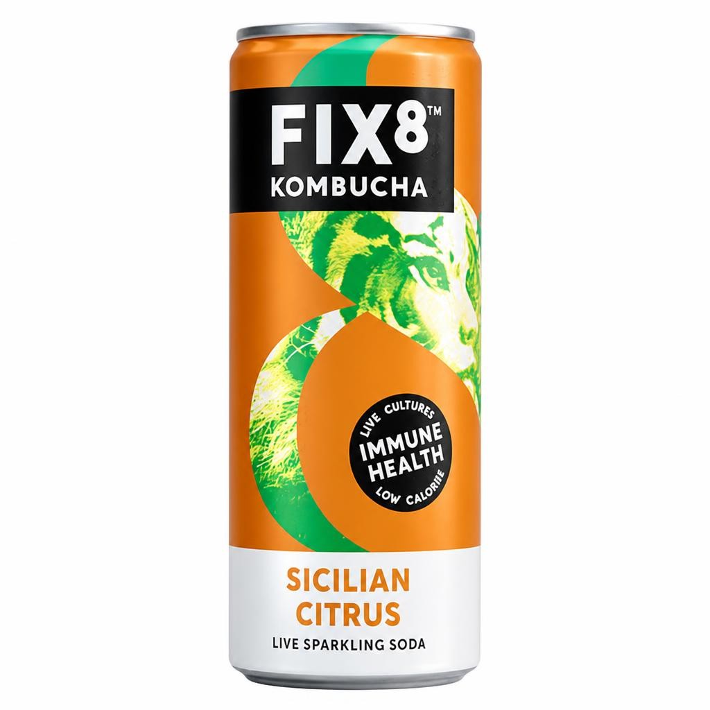 FIX8 Sicilian Citrus Kombucha Can