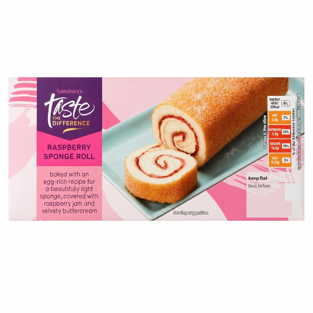 Sainsbury's 268g Raspberry Sponge Roll, Taste the Difference